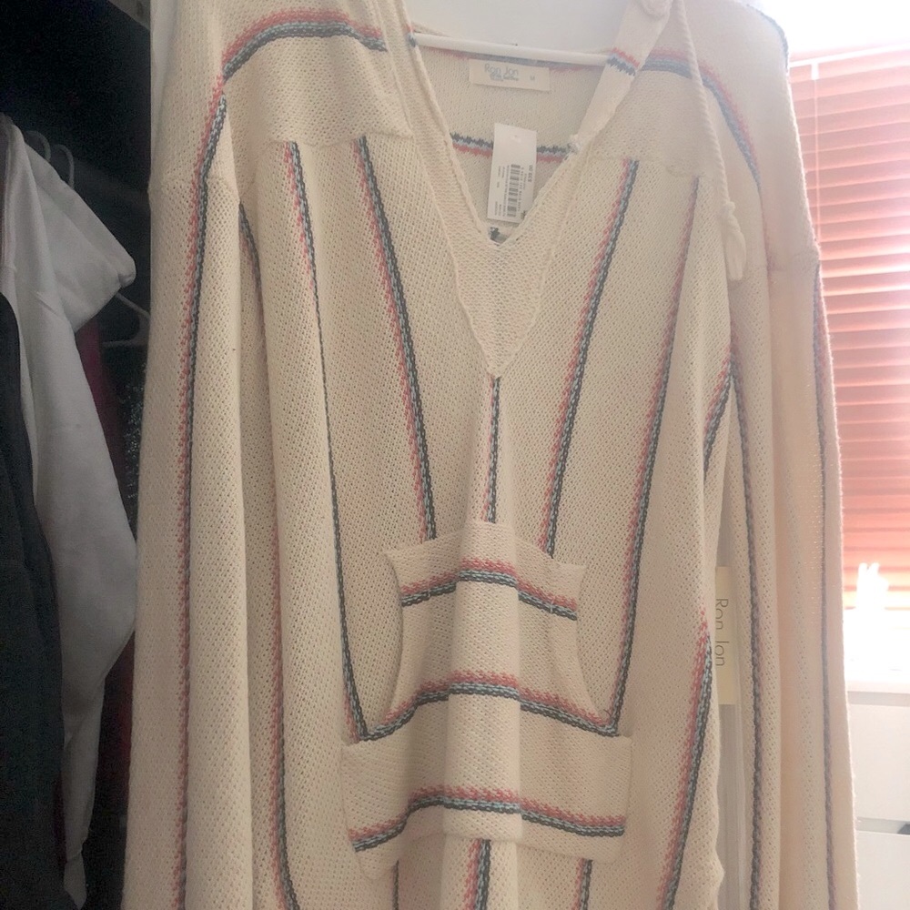 Ron Jon knitted hood pullover